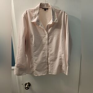 Striped Button-Up Shirt Women's XXL